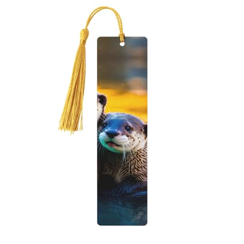 Lesezeichen mit niedlichem braunem Otter-Druck, doppelseitig bedruckt, Holz-Lesezeichen, für Herren und Damen, Lesezeichen, Zubehör, Buchliebhaber Lesezeichen mit niedlichem braunem Otter-Druck, doppelseitig bedruckt, Holz-Lesezeichen, für Herren und Damen, Lesezeichen, Zubehör, Buchliebhaber von XULLZH