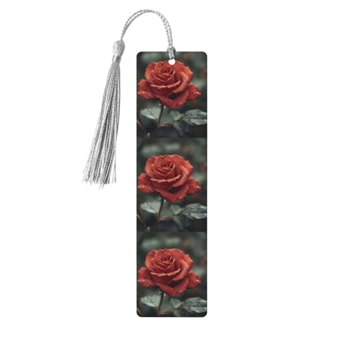 Lesezeichen mit rotem Rosen-Druck, doppelseitig bedruckt, für Herren und Damen, Lesezeichen, Zubehör, Buchliebhaber Lesezeichen mit rotem Rosen-Druck, doppelseitig bedruckt, für Herren und Damen, Lesezeichen, Zubehör, Buchliebhaber von XULLZH