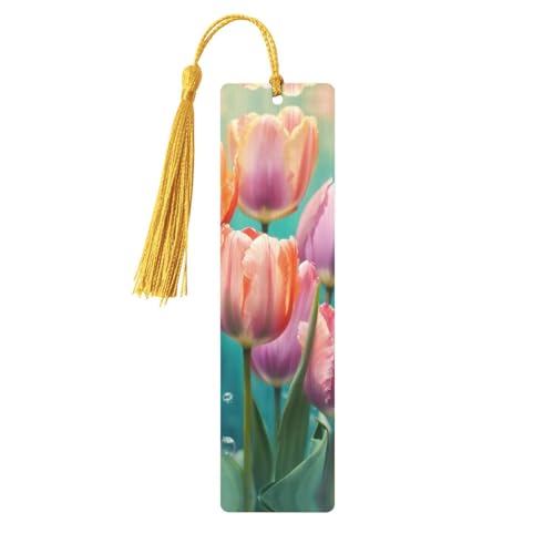 Lesezeichen mit rotem Tulpenmotiv, doppelseitig bedruckt, für Herren und Damen, Lesezeichen, Zubehör, Buchliebhaber Lesezeichen mit rotem Tulpenmotiv, doppelseitig bedruckt, für Herren und Damen, Lesezeichen, Zubehör, Buchliebhaber von XULLZH