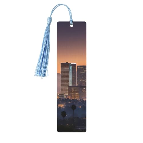 Los Angeles Skyline-Druck, doppelseitig, bedrucktes Holz-Lesezeichen für Herren und Damen, Lesezeichen, Zubehör, Buchliebhaber Los Angeles Skyline-Druck, doppelseitig, bedrucktes Holz-Lesezeichen für Herren und Damen, Lesezeichen, Zubehör, Buchliebhaber von XULLZH