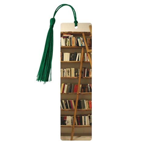 Lustige Bücherregal-Kollektion und Leiterdruck, doppelseitig bedrucktes Holz-Lesezeichen für Männer und Frauen, Lesezeichen, Zubehör, Buchliebhaber Lustige Bücherregal-Kollektion und Leiterdruck, doppelseitig bedrucktes Holz-Lesezeichen für Männer und Frauen, Lesezeichen, Zubehör, Buchliebhaber von XULLZH
