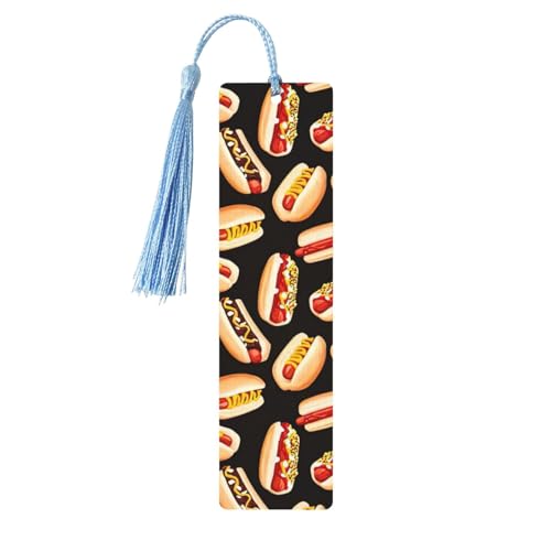 Lustiges Essen, Hotdogs-Druck, doppelseitig, bedrucktes Holz-Lesezeichen für Männer und Frauen, Lesezeichen, Zubehör, Buchliebhaber Lustiges Essen, Hotdogs-Druck, doppelseitig, bedrucktes Holz-Lesezeichen für Männer und Frauen, Lesezeichen, Zubehör, Buchliebhaber von XULLZH