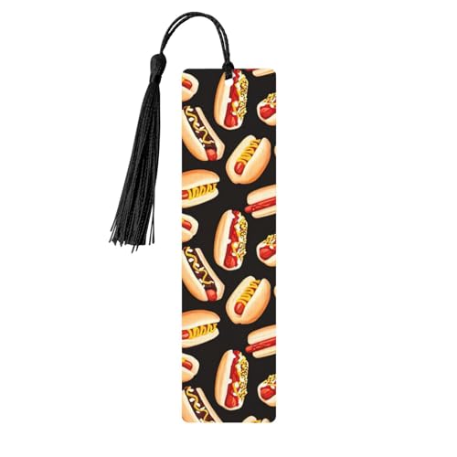 Lustiges Essen, Hotdogs-Druck, doppelseitig, bedrucktes Holz-Lesezeichen für Männer und Frauen, Lesezeichen, Zubehör, Buchliebhaber Lustiges Essen, Hotdogs-Druck, doppelseitig, bedrucktes Holz-Lesezeichen für Männer und Frauen, Lesezeichen, Zubehör, Buchliebhaber von XULLZH
