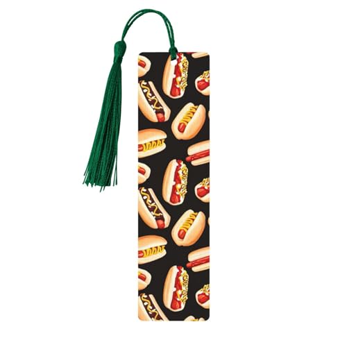 Lustiges Essen, Hotdogs-Druck, doppelseitig, bedrucktes Holz-Lesezeichen für Männer und Frauen, Lesezeichen, Zubehör, Buchliebhaber Lustiges Essen, Hotdogs-Druck, doppelseitig, bedrucktes Holz-Lesezeichen für Männer und Frauen, Lesezeichen, Zubehör, Buchliebhaber von XULLZH