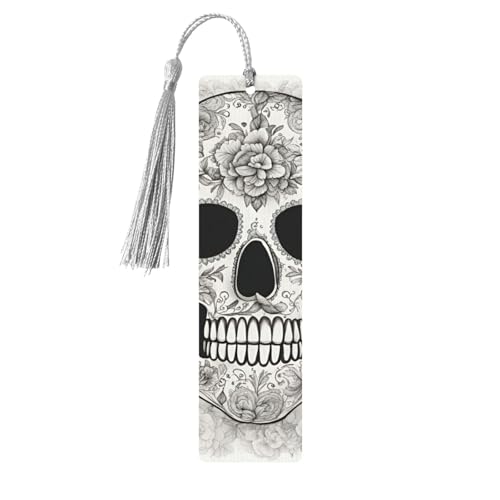 Mexikanischer Totenkopf-Druck, doppelseitig, bedrucktes Holz-Lesezeichen für Herren und Damen, Lesezeichen, Zubehör, Buchliebhaber Mexikanischer Totenkopf-Druck, doppelseitig, bedrucktes Holz-Lesezeichen für Herren und Damen, Lesezeichen, Zubehör, Buchliebhaber von XULLZH