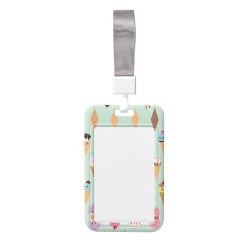 Namensschild-Clips mit Eistüten-Aufdruck, Umhängeband, Kartenschutz, Ausweishalter, Arbeitskartentasche Namensschild-Clips mit Eistüten-Aufdruck, Umhängeband, Kartenschutz, Ausweishalter, Arbeitskartentasche von XULLZH