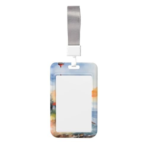 Namensschild-Clips mit Leuchtturm-Aufdruck, Schlüsselband, Kartenschutz, Ausweishalter, Arbeitskarten-Tasche Namensschild-Clips mit Leuchtturm-Aufdruck, Schlüsselband, Kartenschutz, Ausweishalter, Arbeitskarten-Tasche von XULLZH