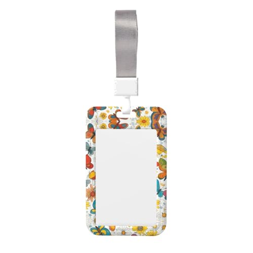 Namensschild-Clips mit Schmetterlings-Gänseblümchen-Aufdruck, Schlüsselband, Kartenschutz, Ausweishalter, Arbeitskarten-Tasche Namensschild-Clips mit Schmetterlings-Gänseblümchen-Aufdruck, Schlüsselband, Kartenschutz, Ausweishalter, Arbeitskarten-Tasche von XULLZH