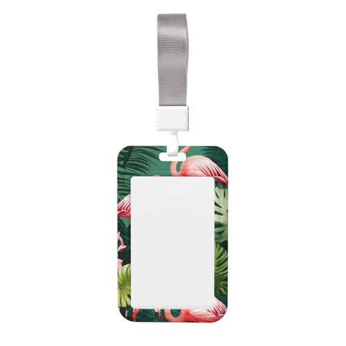 Namensschild-Clips mit rotem Flamingo-Aufdruck, Schlüsselband, Kartenschutz, Ausweishalter, Arbeitskartentasche Namensschild-Clips mit rotem Flamingo-Aufdruck, Schlüsselband, Kartenschutz, Ausweishalter, Arbeitskartentasche von XULLZH