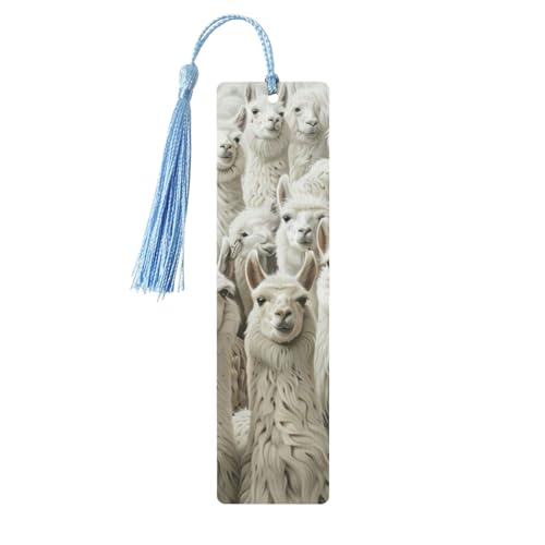 Niedlicher Lama-Druck, doppelseitig bedrucktes Holz-Lesezeichen für Herren und Damen, Lesezeichen, Zubehör, Buchliebhaber Niedlicher Lama-Druck, doppelseitig bedrucktes Holz-Lesezeichen für Herren und Damen, Lesezeichen, Zubehör, Buchliebhaber von XULLZH