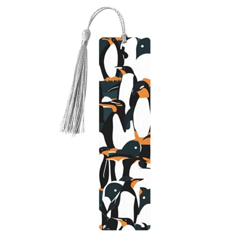 Niedliches Pinguin-Tiermuster-Druck, doppelseitig bedrucktes Holz-Lesezeichen für Männer und Frauen, Lesezeichen, Zubehör, Buchliebhaber Niedliches Pinguin-Tiermuster-Druck, doppelseitig bedrucktes Holz-Lesezeichen für Männer und Frauen, Lesezeichen, Zubehör, Buchliebhaber von XULLZH