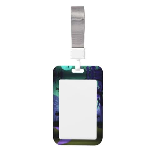 Schwarzes Haunted Mansion Namensschild-Clips, Schlüsselband, Kartenschutz, Ausweishalter, Arbeitskarten-Tasche Schwarzes Haunted Mansion Namensschild-Clips, Schlüsselband, Kartenschutz, Ausweishalter, Arbeitskarten-Tasche von XULLZH