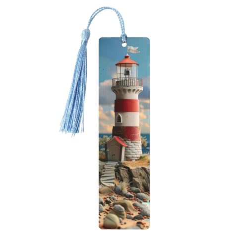 The Seaside Leuchtturm-Druck, doppelseitig, bedrucktes Holz-Lesezeichen für Herren und Damen, Lesezeichen, Zubehör, Buchliebhaber The Seaside Leuchtturm-Druck, doppelseitig, bedrucktes Holz-Lesezeichen für Herren und Damen, Lesezeichen, Zubehör, Buchliebhaber von XULLZH