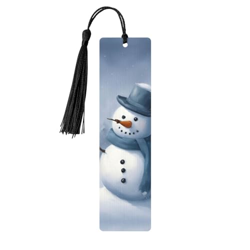 Winter-Schneemann-Druck, doppelseitig bedrucktes Holz-Lesezeichen für Herren und Damen, Lesezeichen, Zubehör, Buchliebhaber Winter-Schneemann-Druck, doppelseitig bedrucktes Holz-Lesezeichen für Herren und Damen, Lesezeichen, Zubehör, Buchliebhaber von XULLZH