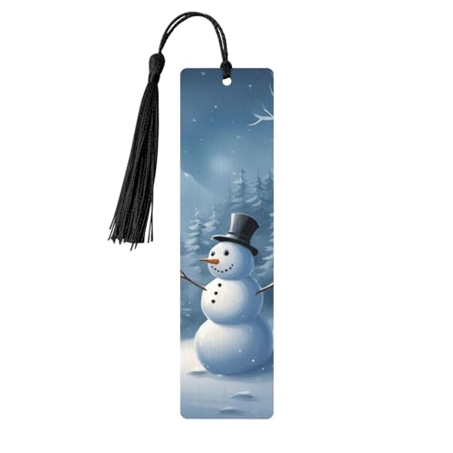 Winter-Schneemann-Druck, doppelseitig bedrucktes Holz-Lesezeichen für Herren und Damen, Lesezeichen, Zubehör, Buchliebhaber Winter-Schneemann-Druck, doppelseitig bedrucktes Holz-Lesezeichen für Herren und Damen, Lesezeichen, Zubehör, Buchliebhaber von XULLZH