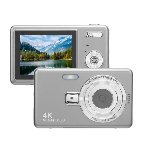 4K Digitalkamera für Fotografie, Autofokus 50MP UHD Vlogging Camera, 16x Zoom & Anti Shake, Punkt und Shoot mit 2,4 -Zoll -Bildschirm für Jugendliche Erwachsene Anfänger (Keine 4K Digitalkamera für Fotografie, Autofokus 50MP UHD Vlogging Camera, 16x Zoom & Anti Shake, Punkt und Shoot mit 2,4 -Zoll -Bildschirm für Jugendliche Erwachsene Anfänger (Keine von XUMIUZIY