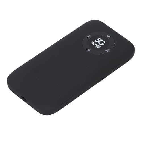 5G Mobile Hotspot, 2,4 GHz/5,8 GHz Tragbarer WiFi -Hotspot für Reisen,Pocket Hotspot -Router mit SIM -Kartensteckplatz, Unterstützt 16 Benutzer,7100 MAh Batterie für (Black) von XUMIUZIY