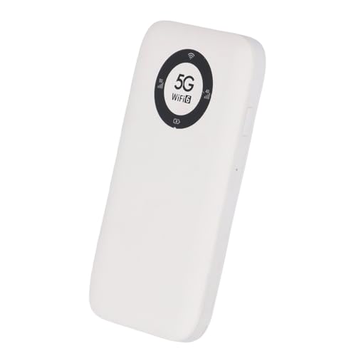 5G Mobile Hotspot, 2,4 GHz/5,8 GHz Tragbarer WiFi -Hotspot für Reisen,Pocket Hotspot -Router mit SIM -Kartensteckplatz, Unterstützt 16 Benutzer,7100 MAh Batterie für (White) von XUMIUZIY
