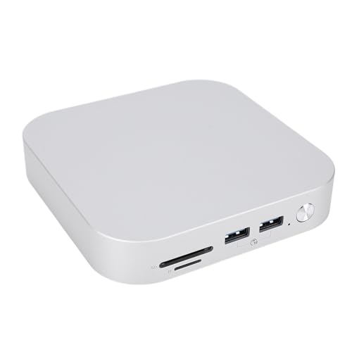 Mac Mi NI M4 Hub und Ständer, Mac Mi NI Dock für Macmini M4 und M4 Pro 2024, mit 10Gbps USB-A*3, M.2 SSDx2, Speicherkarte 4.0 x2, 40Gbps Bandbreite, Dual PCIe 4.0 M.2 Slots (M47P) von XUMIUZIY