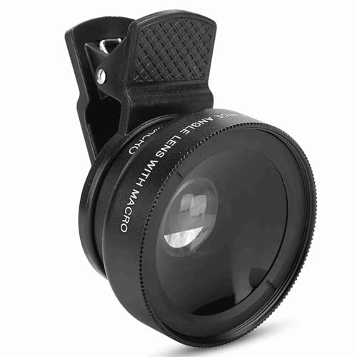 Telefonkamera-Objektiv, 0,45x Weitwinkel & 12,5X Makro HD, 2 in 1 Handy-On-Objektivkit, Professionelles Anhang Universal für IOSos und Telefonkamera-Objektiv, 0,45x Weitwinkel & 12,5X Makro HD, 2 in 1 Handy-On-Objektivkit, Professionelles Anhang Universal für IOSos und von XUMIUZIY