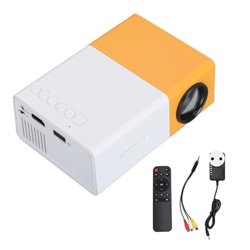Tragbarer Projektor, Tragbarer Full HD 1080P-Projektor, Heimkino-Filmprojektor für den Außenbereich mit HiFi-Lautsprecher, Sanfte LED-Lichter für Zuhause, Gelb und Weiß Tragbarer Projektor, Tragbarer Full HD 1080P-Projektor, Heimkino-Filmprojektor für den Außenbereich mit HiFi-Lautsprecher, Sanfte LED-Lichter für Zuhause, Gelb und Weiß von XUMIUZIY