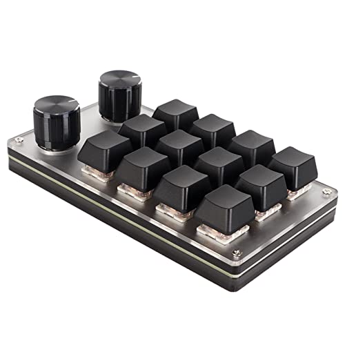 XUMIUZIY Programmierbare Makro Tastatur, Mechanische Gaming Makro Tastatur mit Benutzerdefinierten Knöpfen, Rotem Schalter, eine Hand Makro Tastatur, USB Kabel OSU Tastatur für PC (12 von XUMIUZIY