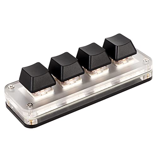 XUMIUZIY Programmierbare Makro Tastatur, Mechanische Gaming Makro Tastatur mit Benutzerdefinierten Knöpfen, Rotem Schalter, eine Hand Makro Tastatur, USB Kabel OSU Tastatur für PC (4 von XUMIUZIY