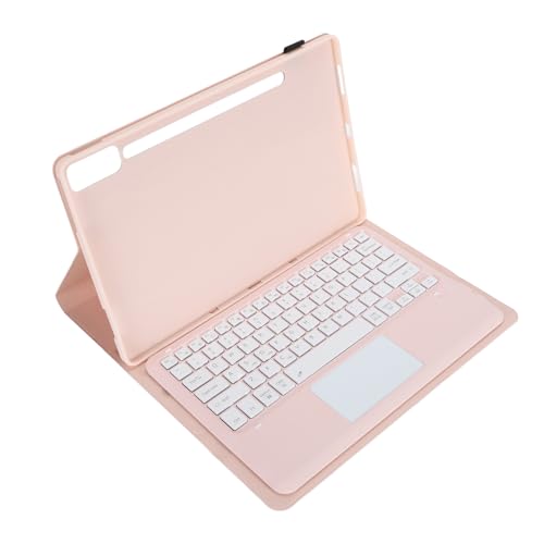 XUMIUZIY Tablet-Tastaturhülle, Ultradünne Magnetische Tablet-Hülle mit Abnehmbarer Kabelloser Bluetooth-Tastatur für Tab P12 12,7 Zoll Tablet mit Touchpad-Stifthalter TB370FU TB371FC (PINK) von XUMIUZIY