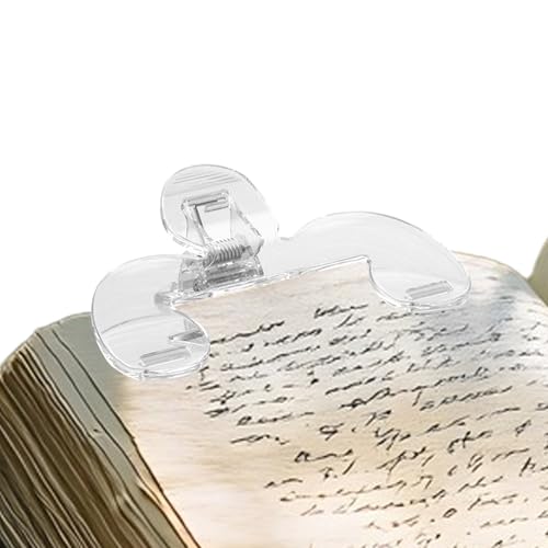 XUQEAYWD Buchklammern | Transparente Buchklammern zum Offen, leichtes Design, Lesezubehör für Studenten, Profis und Leser von XUQEAYWD