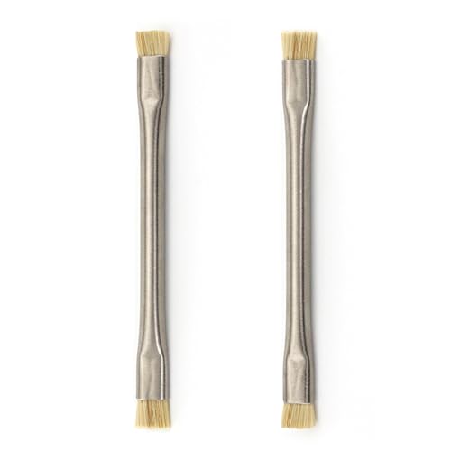 2pcs Doppelkopf Hartes Borstenpinsel Mobiltelefon Reparatur Lötkissen Hartes Borstenpinsel, Doppelkopf-Telefon Motherboard IC-Reinigung 12x15mm Borsten Haare Antistatik ESD Cleaner a von XVHOAB