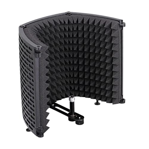 MIC MIC SOUND ASSAUFEN SCHOAM MIKROPON Isolation Schild Schalldicht Schutzschutz Kunststoff Mikrofon Schalldicht Bildschirm Schwarzes dreistüriger Mikrofon Sound absorbierende Schaum von XVHOAB