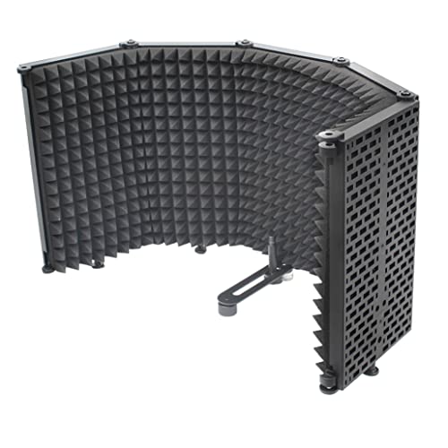 Mic Sound absorbierende Schaumstoffmikrofonisolierung Schild Schalldichter Cover Guard Plastik Mikrofon Schalldichte Bildschirm Schwarz Fünf-Türen Mic Sound absorbierende Schaumstoffmikrofonisolierung Schild Schalldichter Cover Guard Plastik Mikrofon Schalldichte Bildschirm Schwarz Fünf-Türen von XVHOAB