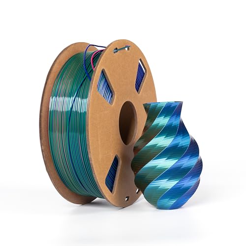 PLA Filament Triple Color Seiden PLA Filament 1.75 mm 3D Drucker PLA Seide Filament 1 kg/Spule, Seide Rot+Grau+Blau 3D-Drucker filament Silk Multicolor Dreifarbiges PLA Filament Triple Color Seiden PLA Filament 1.75 mm 3D Drucker PLA Seide Filament 1 kg/Spule, Seide Rot+Grau+Blau 3D-Drucker filament Silk Multicolor Dreifarbiges von XVICO