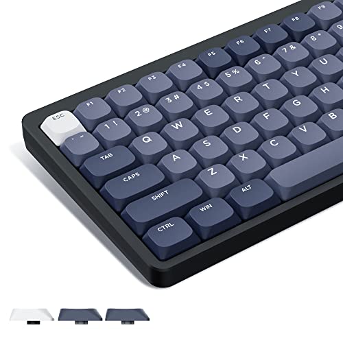 XVX Flache Tastenkappen, PBT-Tastenkappen, 144 Tasten, Skyline Custom Keyboard Keycaps Full Set, Double Shot Tastenkappen für 60% 65% 75% 80% 100% Cherry Gateron MX Switches Mechanische Tastatur von XVX