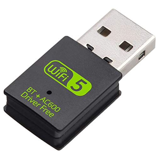 XVZ USB Bluetooth Dongle, WLAN Adapter, WiFi Stick 600 Mbit/s, Dual Band, 2.4G / 5G, kabellose Wi-Fi Adapter Netzwerkkarte für Laptop, Desktop, Windows 10/8 / 8.1/7 von XVZ