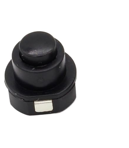 10PCS viel Taschenlampe Teil Runde Druckschalter Schwarz DC 30V 1A 10mm x 10mm (D * H) von XWMSCLAK