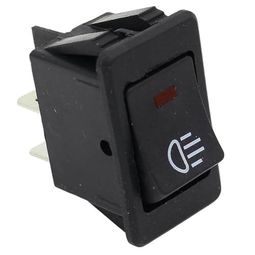 Universal Nebelscheinwerfer Lampe Wippschalter LED for Auto LKW Boot Armaturenbrett 12V 35A(Red) von XWMSCLAK