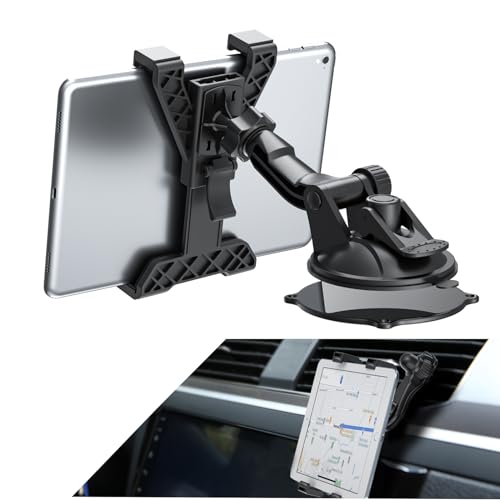 XWXELEC Tablet Halterung Auto, Ipad Halterung Auto, Universal Windschutzsche und Armaturenbrett Universal, 360° Drehbare Verstellbare, Stabil und Waschbar TPU Saugnapf, für 7"-10,5" Tablet-Halter XWXELEC Tablet Halterung Auto, Ipad Halterung Auto, Universal Windschutzsche und Armaturenbrett Universal, 360° Drehbare Verstellbare, Stabil und Waschbar TPU Saugnapf, für 7"-10,5" Tablet-Halter von XWXELEC