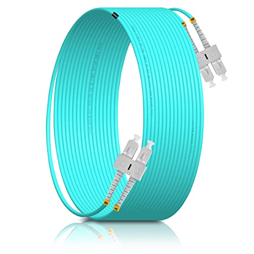 XWYWX 0.5M(2PCS) SC/UPC auf SC/UPC MM OM3 DX LSZH 3.0mm LWL Kabel Patchkabel, SC zu SC Multimode 50/125μm Duplex SC-SC Glasfaser Lichtwellenleiter Patchkabel Patch Cord-XSUSU321-0.5 von XWYWX