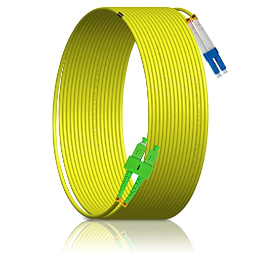 XWYWX 2M(2PCS) SC/APC auf LC/UPC SM DX LSZH 3.0mm LWL Kabel Patchkabel, SC zu LC Singlemode 9/125μm Duplex SC-LC Glasfaser Patchkabel Patch Cord Kompatibel mit OS1&OS2-XSALU121-2 von XWYWX