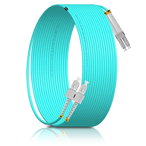 XWYWX 3M SC/UPC auf LC/UPC MM OM3 DX LSZH 3.0mm LWL Kabel Patchkabel, SC zu LC Multimode 50/125μm Duplex SC-LC Glasfaser Lichtwellenleiter Patchkabel Patch Cord-XSULU321-3 von XWYWX