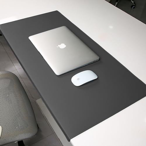 Anti Rutsch Schreibtischunterlages, Benutzerdefinierte Größe Leder Schreibunterlage, Mauspads, Schreibtischschutz, Tastaturpads mit Kantenschutz für Büro-oder Heimbereich von XXIUDEE