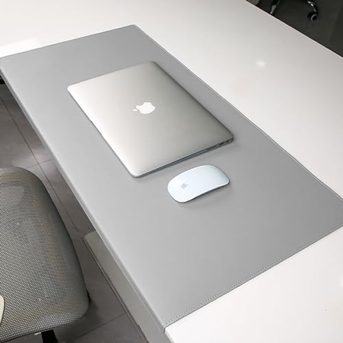Anti Rutsch Schreibtischunterlages, Benutzerdefinierte Größe Leder Schreibunterlage, Mauspads, Schreibtischschutz, Tastaturpads mit Kantenschutz für Büro-oder Heimbereich von XXIUDEE