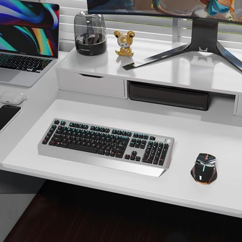 Computermatte, Schreibtischunterlage, Leder-Schreibtischmatte, Mauspad, Schreibtischschutz, Schreibtisch-Schreibblock, Tastaturmatte mit Kantenschutz für Heimbüro-Zubehör, 70 x 40 cm, Weiß Computermatte, Schreibtischunterlage, Leder-Schreibtischmatte, Mauspad, Schreibtischschutz, Schreibtisch-Schreibblock, Tastaturmatte mit Kantenschutz für Heimbüro-Zubehör, 70 x 40 cm, Weiß von XXIUDEE