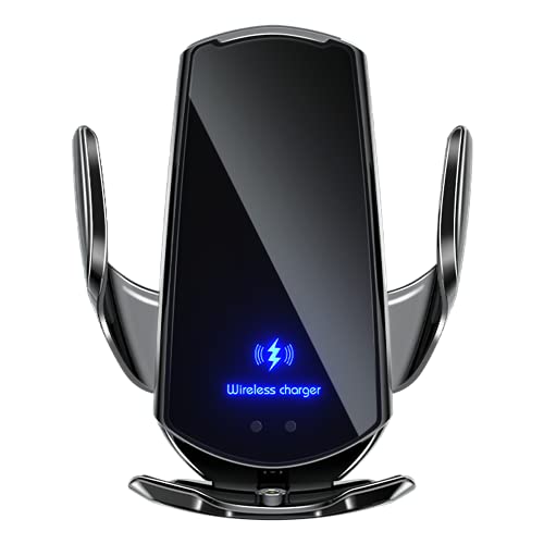 Q3 Smart-Sensor-Auto-Ladegerät, 15 W, Qi-Schnellladung, Auto-Klemmhalterung, Lüftungsschlitz-Handyhalterung, für iPhone 16/15/14/13/12 und alle Qi-fähigen Android-Handys (Q3-Schwarz) von XYAJUANG