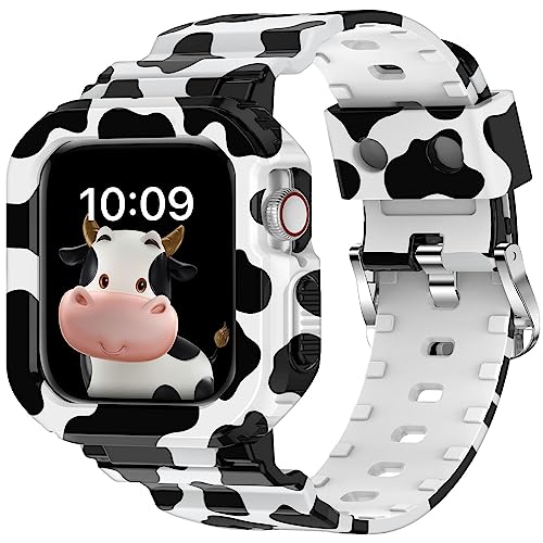 XYF Kompatibel mit kristallklaren Apple Watch-Bändern, 45 mm, 44 mm, 42 mm, 41 mm, 40 mm, 38 mm, Bumper-Hülle, für Herren und Damen, Jelly Case Band für iWatch Ultra 2/1 Series 9 8 7 SE/6 5 4 3 2 1 von XYF