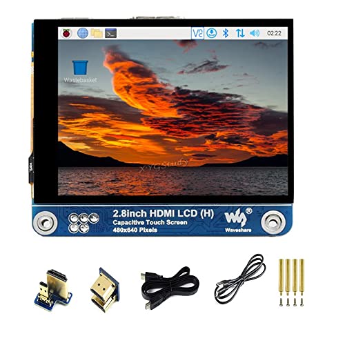 XYGStudy 2,8 Zoll HDMI IPS kapazitives LCD-Display (H) Auflösung 480 × 640 einstellbare Helligkeit Volllaminierter Bildschirm Monitor unterstützt Raspberry Pi 4 3 B B+ und AI PC Windows 11/10/8.1/8/7 von XYGStudy