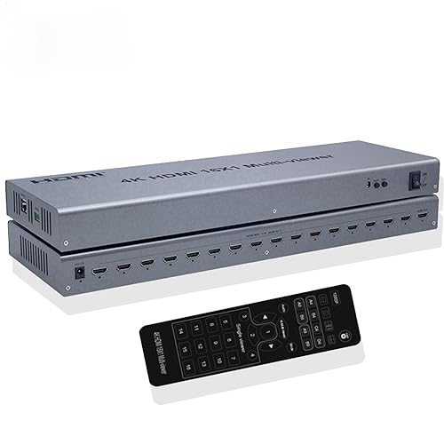 4K 16 x 1 HDMI Multiviewer, 16 x 1 HDMI Splitter, vier Bildschirme, Multiviewer Splitter 2 4 6 8 16 in 1 Out Seamless Switch PC Kamera PC Bildschirm Splitter für TV-Monitor (4K 30Hz) von XYKJOBC