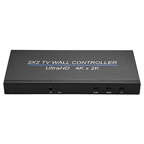 Video Wall Controller 2X2, 4K 60Hz 2x2 TV Video Wall Controller Stitching Processor Splicer 2x1 3x1 1x3 1x2 4x1 1x4 HD Video Splitter für PS4 HDTV (4K 60HZ) von XYKJOBC