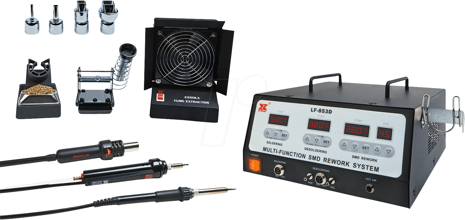 STATION LF-853D - Lötstation, Entlötstation, LF-853D, 600 W, 3-Kanal, ESD von XYTRONIC